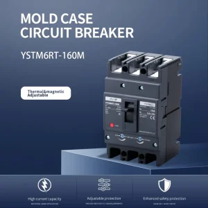Molded Case Circuit Breaker MCCB 3P 25 160A 20kA AC400V Adjustable Thermal Magnetic Industrial Breaker YSTM6RT 160M