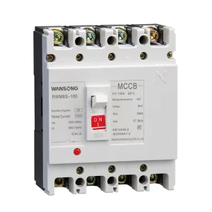 Molded Case Circuit Breaker (MCCB) 3P 4P AC 1000V ODM RWM6-63/100/250/400/630/800 Series 100kA Breaking Capacity