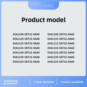 Molded Case Circuit Breaker and Accessories with None Breaking Capacity and None Rated Voltage Model 3VA1180-3EF32-0AA0