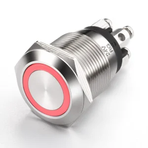 Momentary 19mm Stainless Steel Push Button Switch IP65 NO Metal Waterproof for Marine Boat Horn Station