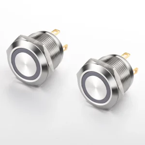Momentary Metal Push Button Switches 16mm 19mm Industrial Push Button Switch Watterproof IP65