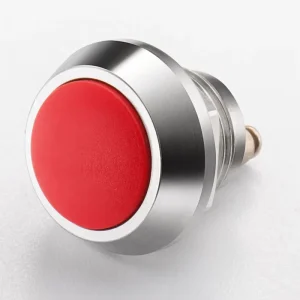 Momentary Push Button Switch 12mm 5A IP65 Stainless Steel for Machine Start Stop Control Use