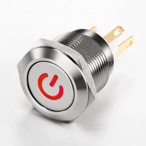 Momentary Stainless Steel Push Button 19mm IP65 NO Switch Metal Waterproof for Assembly Line Control Box