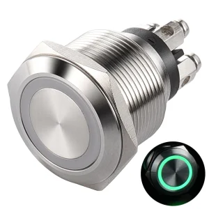 Momentary Waterproof Electronic Push Switch 12 16 19 22mm IP65 Rated Micro Illuminated Mini Control 3v 12v 4 Pin Terminal