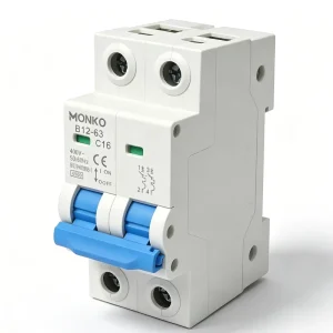 Monko Miniature Circuit Breakers (MCB) AC 1P 2P 16A 20A 32A 63A 4.5kA Breaking Capacity 400V Industrial Use
