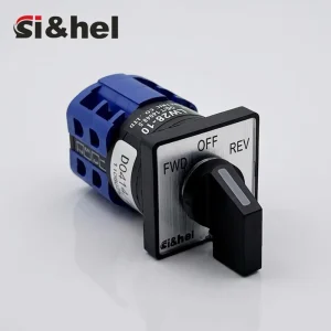 Motor Reversing Switches FWD O REV 10A 690V IP21 360 Rotary Switch Selector 3NC Ring Terminal for Instruments Made Durable Metal