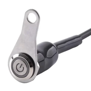 Motorcycle Handlebar Mount Power Switch Waterproof Metal Button with Power Symbol for ATV Scooter and Bike Modifications