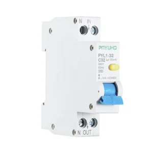 Moulded Case 18mm Miniature DC Circuit Breaker Low Voltage 30ma Residual Current Device Circuit Breaker Current Protection
