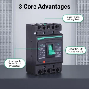 Moulded Case Circuit Breaker MCCB 63A 100A 125A 160A 250A 400A 630A 3P 4P 36kA 50kA Thermal Magnetic Adjustable Circuit Breaker