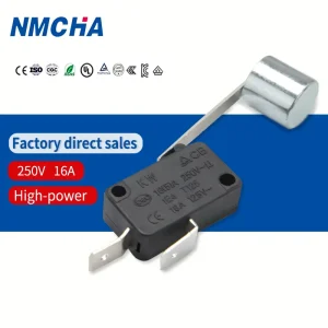 Mouse Switch Microswitch 10A/15A 125VAC SPDT Arc Lever Mini Two Way Latch Plastic KW10 with PCB Terminal IP40 -25C~+85C