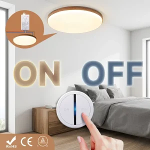 Movable Magnetic Wireless Light Switch Kit 10A 1000W LED RF433 Detachable Remote Control for Staircase Hallway Wall Switch