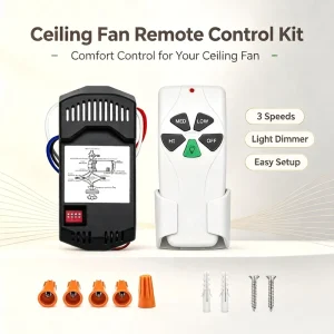 Multi Function Ceiling Fan Remote Controller 10 30m Range 3 Speed Fan Regulator Light Dimming Switch 3A Max Current Remote