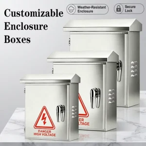 Multi Functional Distribution Box 300 * 250 * 150 Low Voltage Distribution Box Small Stainless Steel Distribution Box