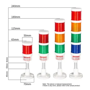 Multi Layer LED Stack Warning Light 1 4 Colors Available Optional Voltage with Buzzer for Industrial Status Indication