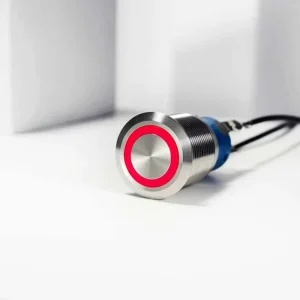 Mushroom Head 12mm Ring LED Momentary Latching IP67 2NO2NC 220V 5A Push Button Switches