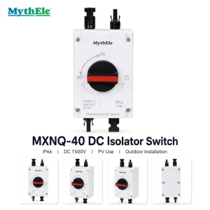 MythEle DC 1500V Waterproof Solar Isolator Switch IP66 PV Disconnect Switch For Photovoltaic System Protection