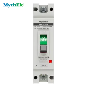 MythEle MCCB MXM1-250PV 1P DC250V 160A 180A 200A 225A 250A Molded Case Circuit Breaker 1 Pole Certification for Solar