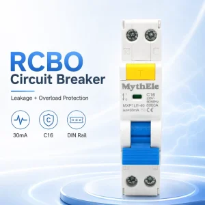 MythEle MXP1LE 40 RCBO 1P+N Residual Current Circuit Breaker 40A Leakage Protection Breaker