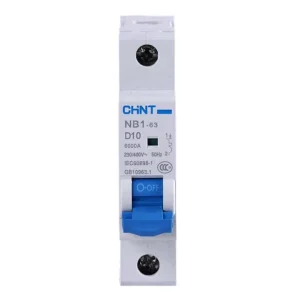 NB1 63 1P D10A Miniature Single Pole Circuit Breaker 10A 220 240V Industrial Electrical Distribution Box for Power Equipment