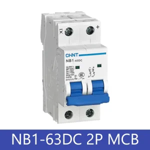 NB1 63DC 2 Pole DC Miniature Circuit Breaker MCB 6A 10A 16A 32A 63A DC250V