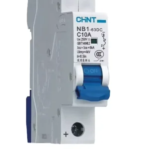NB1 63DC DC Circuit Breaker Moulded Case 1P 4P 500V 6KA Breaking Capacity