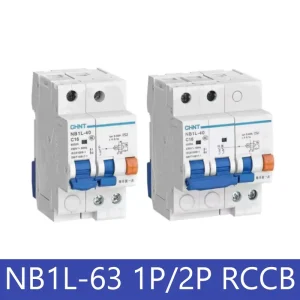 NB1L 63 1P+N 2P Electromagnetic Type Residual Current Circuit Breaker RCBO 6A 10A 16A 20A 32A 40A 30mA 100mA 300mA