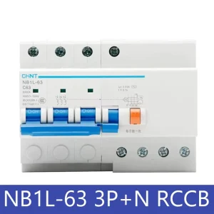 NB1L 63 3P+N Electromagnetic Type Residual Current Circuit Breaker RCBO 50A 63A