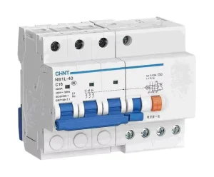 NB1LE 40 Overload Leakage Combined Protector 4P 32A 30mA Copper PA66 6kA Breaking Capacity Residual Current Circuit