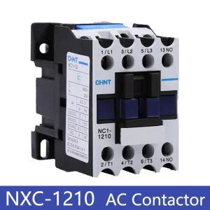 NC1 1210 1201 3 Pole AC Contactor 12A DIN Rail Mounted Three Phase 1 NO + 1 NC Coil Voltage AC 36V 110V 220V 380V