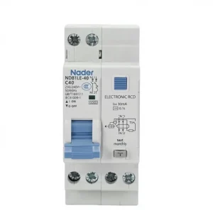 NDB1LE 40 C type Electronic RCD Current Operated Protective Circuit Breaker Leakage Air Switch 1P+N
