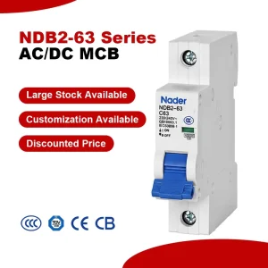 NDB2 63 AC DC MCB 1P 1A 63A Miniature Circuit Breaker for Power Protection