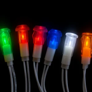 NE 2 Neon Indicator Lamp with Protective Housing and Wires Colored Signal Light for AC 110V 220V Applications