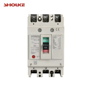 NF CW MCCB Molded Case Circuit Breaker 63A 3P Silver Contactor 5kA Breaking Capacity 380 440V Thermal Magnetic Trip Unit Power