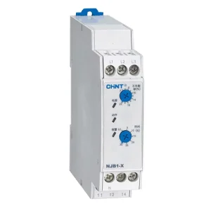 NJB1 X1 380V Phase Failure Phase Sequence Protection Three Phase Protector Relay 10kA Breaking Capacity Copper Material DIN Rail