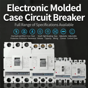 NLM1E 3P Molded Case Circuit Breaker AC400V 250A/630A Thermal-Magnetic Trip Unit 50kA Breaking Capacity Plastic