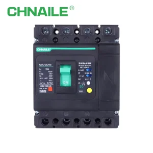 NLM1L-125L RCCB 125A 4P MCCB Molded Case Circuit Breaker for Power Distribution System Earth Leakage Protection