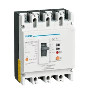 NM1LE MCCB Circuit Breaker 3P 4P 125A 250A Thermo Magnetic Earth Leakage ELCB RCCB Plastic Industrial 35kA Breaking