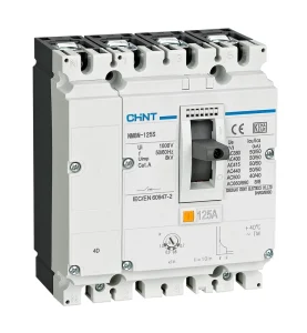 NM8N Digital MCCB 250A 4P 380V Thermal Magnetic Trip Unit 10kA/100kA Breaking Capacity Short Circuit Protection