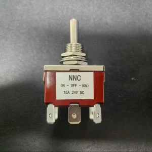 NNC Toggle Switch 15A 24VDC AC220V DPDT (On Off Momentary On) Switch