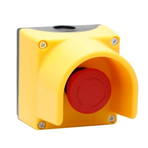 NO+NC IP67 Waterproof Emergency Stop Switch 500V Yellow Mushroom Push Button Switch Push-Lock Turn-Reset