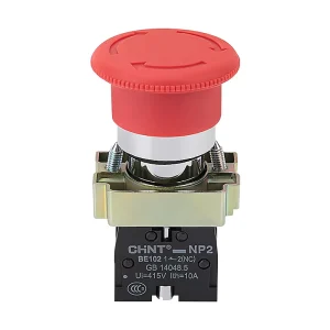 NP2 Emergency Stop Push Button 22mm Mushroom Head Rotate Reset 2NC Contact Emergency Stop Switch for Industrial Machine