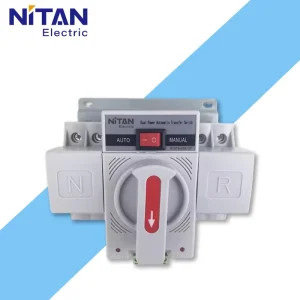 NTATS 63A 2P CB Class Automatic Transfer Switch with Integrated Overload Protection Generator Changeover for Home Backup
