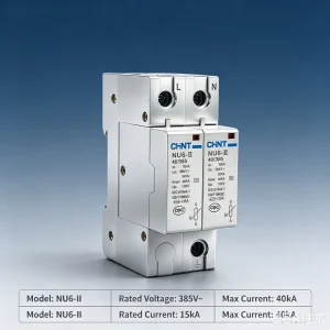 NU6 SPD Type 2 Surge Protective Device AC Power Surge Arrester for Home Industrial Use