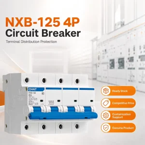 NXB-125 D Curve 63A 80A 100A 125A Molded Case Breaker 230V 400V with Isolation Function for Heavy Equipment