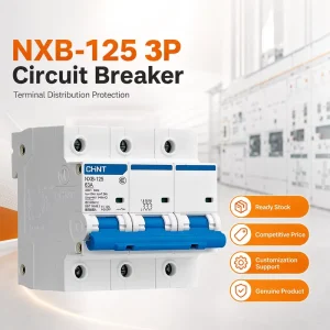 NXB-125 D Curve 63A 80A 100A 125A Molded Case Circuit Breaker for Industrial Control and Motor Protection
