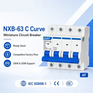 NXB 63 C Type MCB 1A 2A 6A 10A 16A 20A 25A 32A 40A 50A 63A Circuit Breaker for OEM Projects