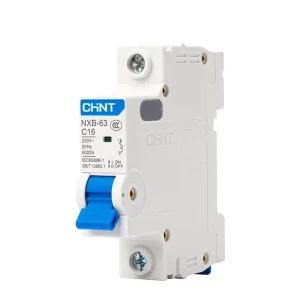 NXB-63 MCB Miniature Circuit Breaker 1P Two-Pole 220V/230V 50/60Hz 6kA Breaking Capacity C Curve Household Use Din Rail