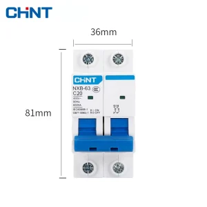 NXB-63 Miniature Circuit Breaker MCB SP 6A 10A 16A 20A 25A 32A 40A 50A 63A 2P 20A MCB Circuit Breaker