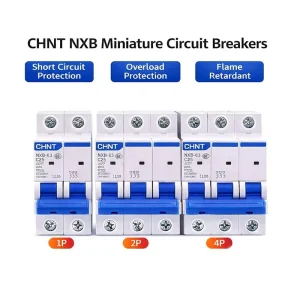 NXB-63 Series Miniature Circuit Breaker 1P 2P 4P C3 C6 C10 C16 C20 C25 C32 C40 C50 C63A