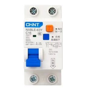 NXBLE 63Y Mini Plastic RCBO Residual Current Circuit Breaker 1P+N Type C D 6 63A 30mA Industrial Electronic Equipment